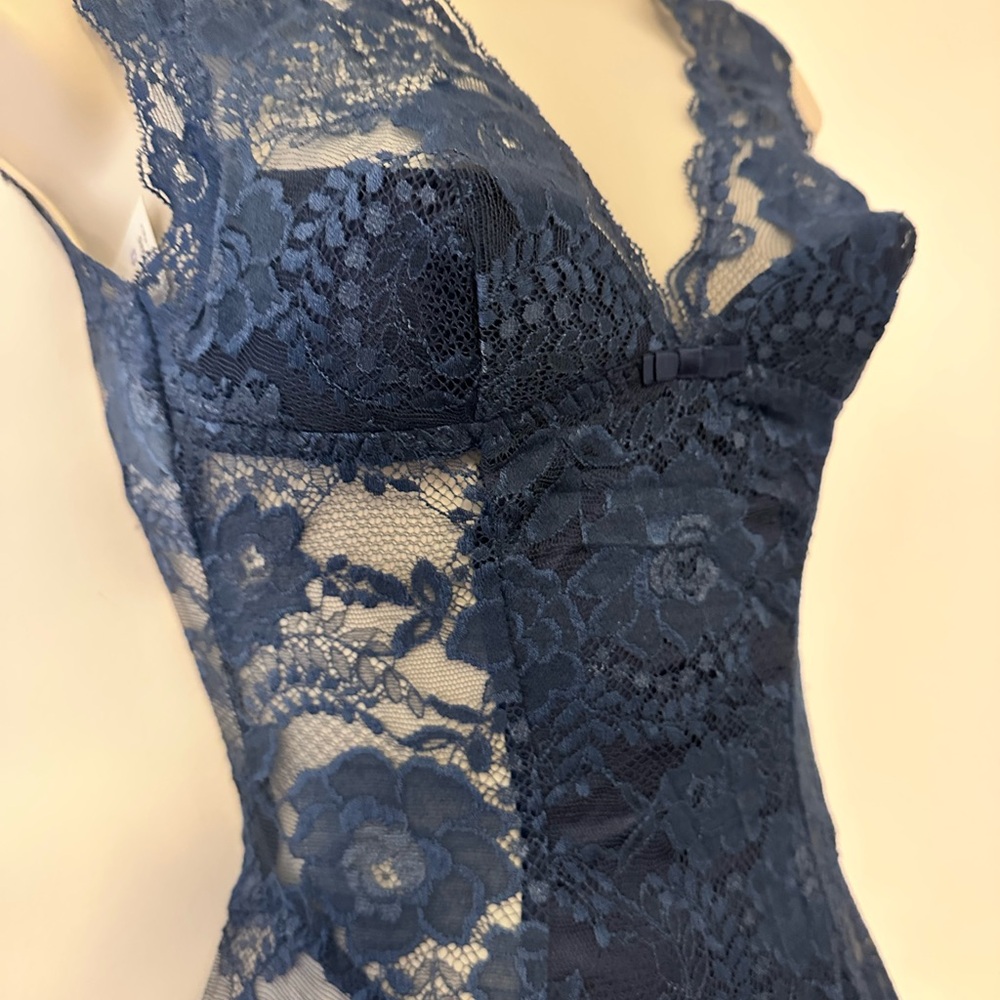 NWT La Perla Navy Blue Lace Bodysuit - Picture 8 of 10